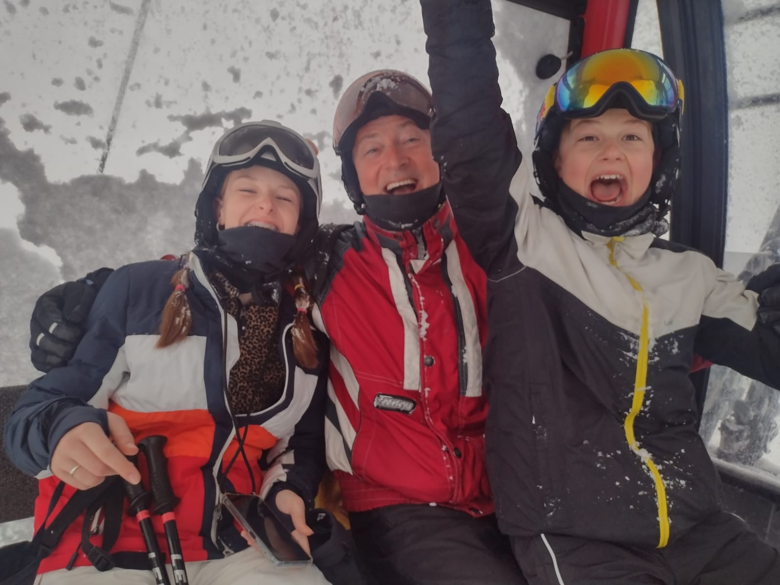 Met mijn familie skien